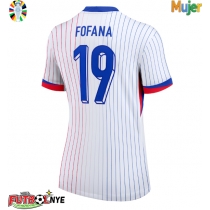 Camiseta Francia Youssouf Fofana #19 Visitante Equipación para mujer Eurocopa 2024 manga corta